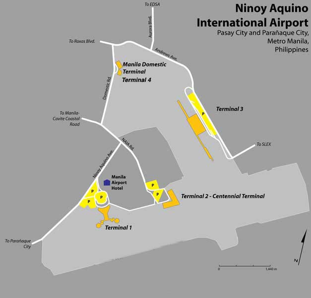 Map Manila Ninoy Aquino International Airport Naia